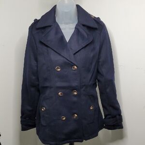 NWT Navy Women's Peacoat with Gold Buttons